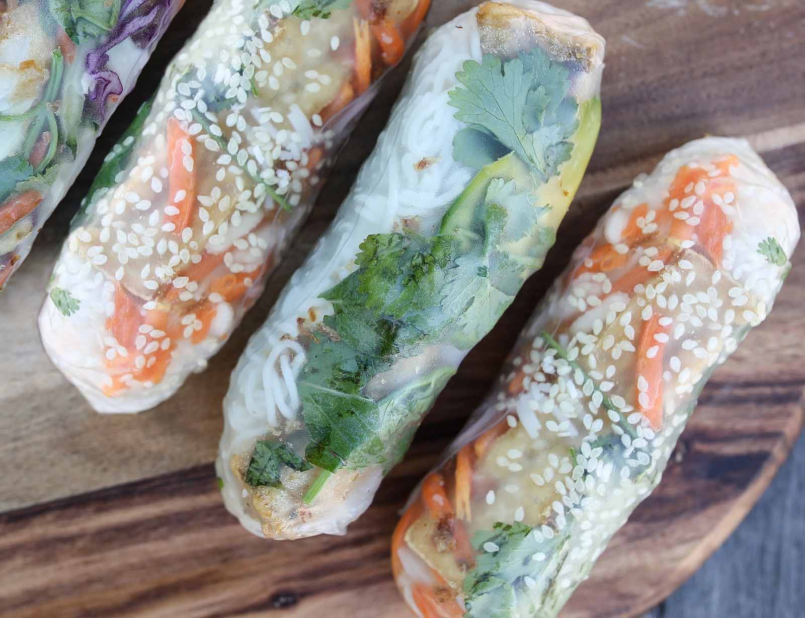 Tofu rice paper rolls at Roll'd | It's easy being vegan at the Domestic Terminal Tofu rice paper rolls at Roll'd | It's easy being vegan at the Domestic Terminal