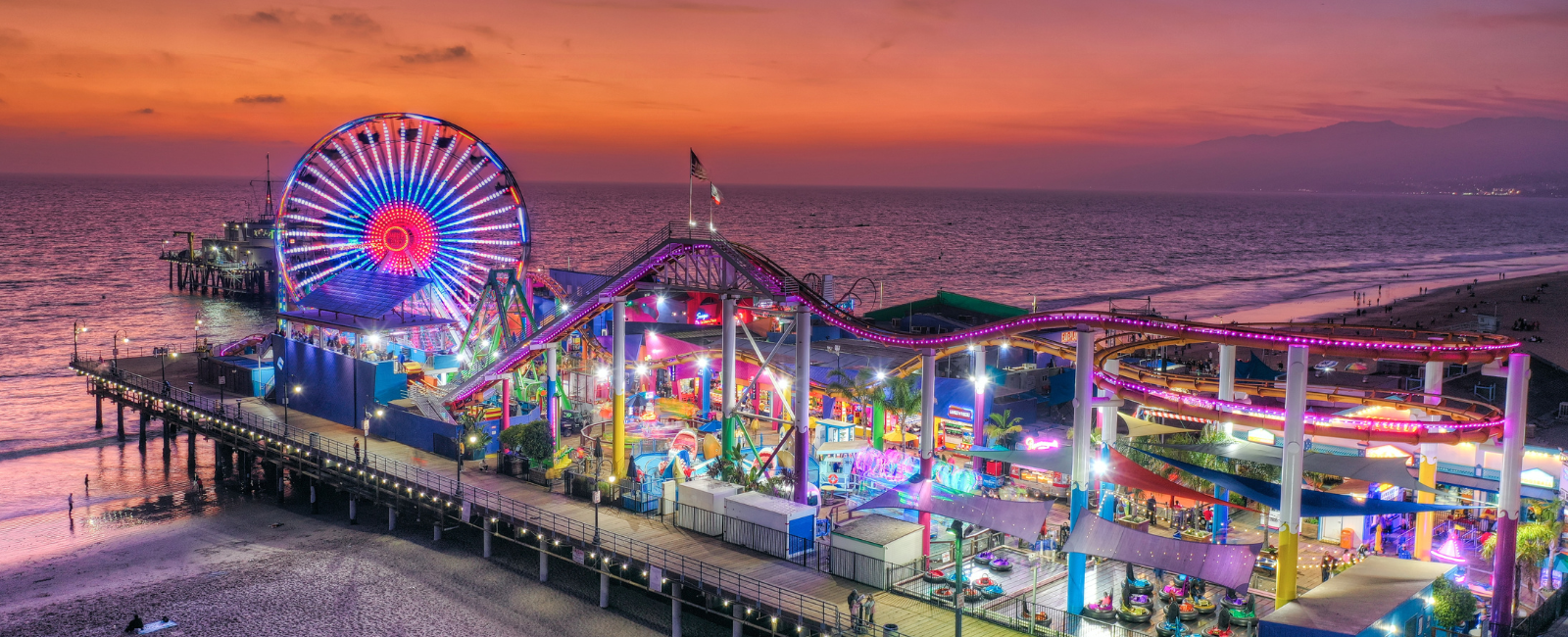 Santa Monica Pier at sunset Santa Monica Pier at sunset