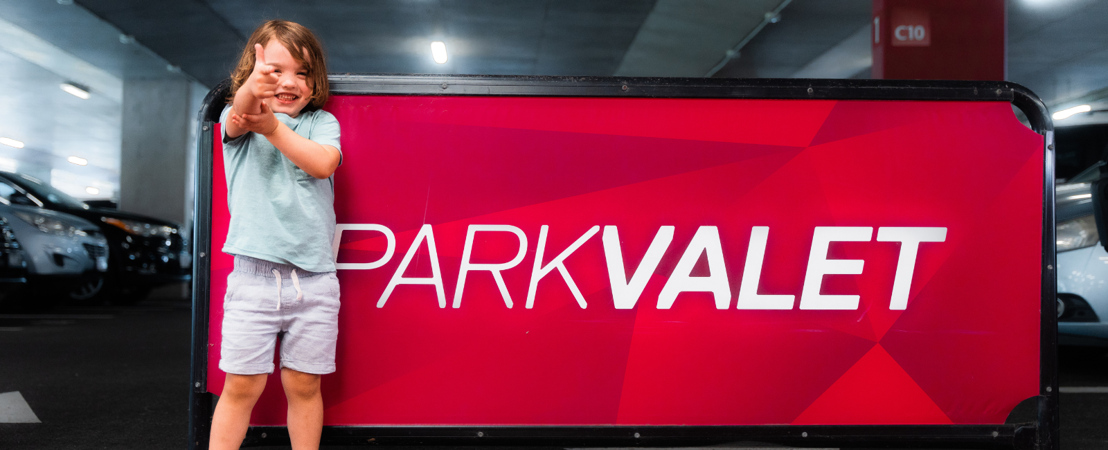 Child and Park Valet sign Child and Park Valet sign