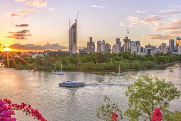 Brisbane skyline from Kangaroo Point