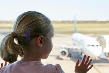 Plane spotting with children